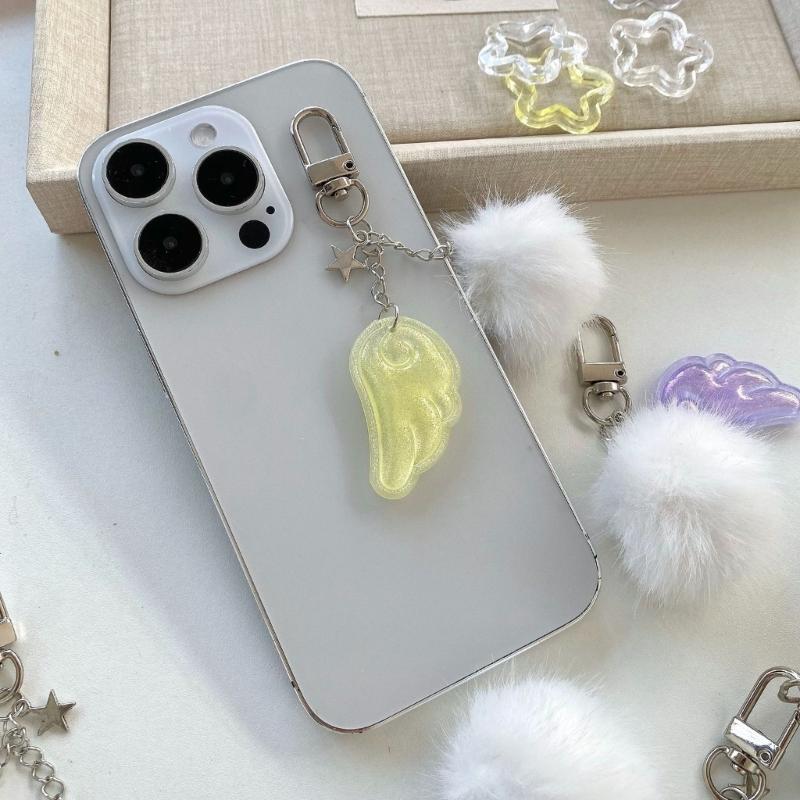 Cute Angel Star Keychain Key Accessory Practical Key Holder Cartoon Key Jewelry Alloy Texture Suitable for Woman Girls