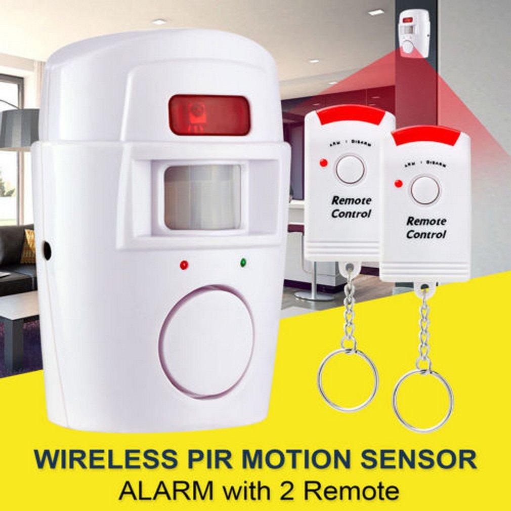 Sistema di Allarme Wireless 105dB + 2 Telecomandi Allarme Intelligente per la Casa Sensore Infrarossi Antifurto Rilevatore di Movimento Monitor di Allarme