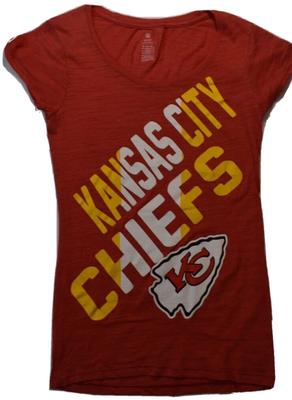 NFL Teens Apparel Juniors Kansas City Chiefs Football Shirt New S, L, XL