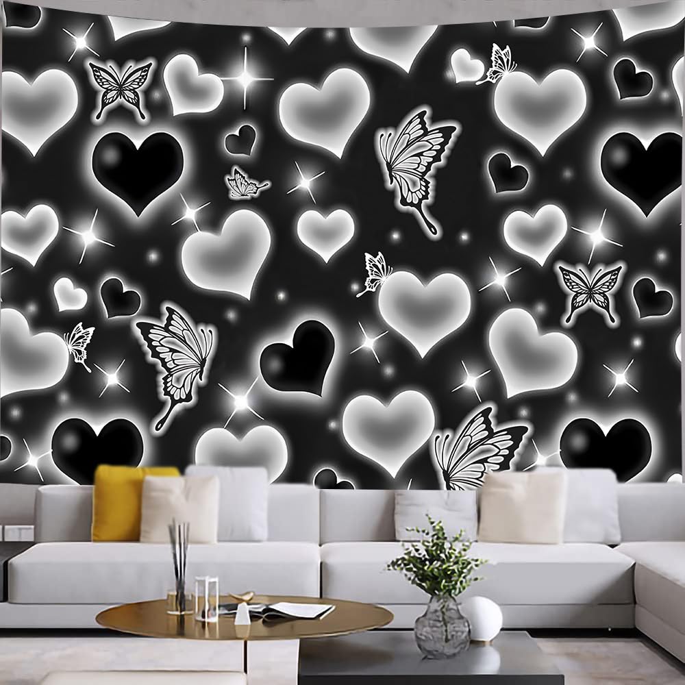 Love Heart Tapestry Romantic Lover Tapestry Creative Gift Tapestry Wall Hanging Decor Tapestries Bedroom Home Living Room Dorm