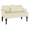 Chesterfield Bank Creme 120,5 x 65 x 75 cm Kunstleder