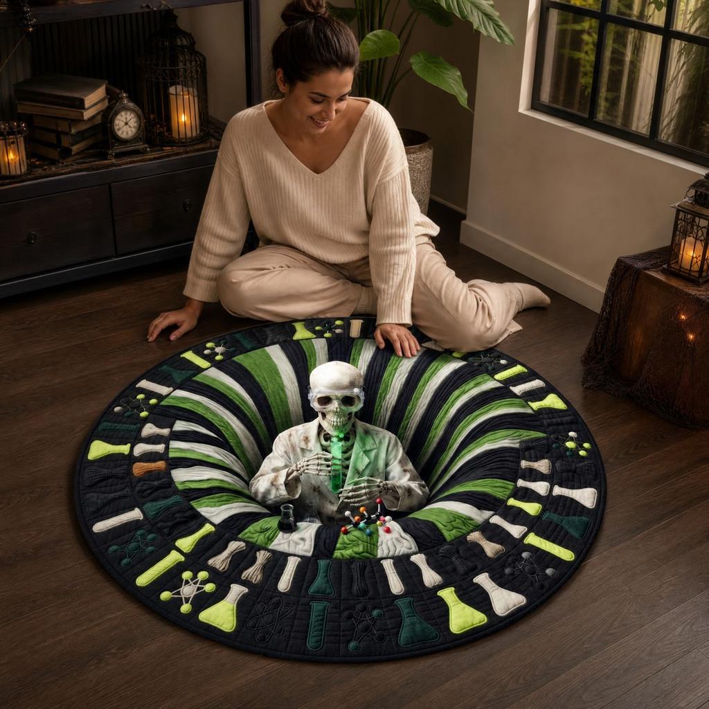 Halloween Round, Decorative Circular Area for Living Room Bedroom Indoor Floor Decor