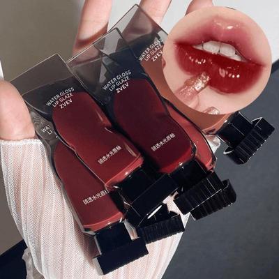 Black Ice Lip Glaze Transparent Water Mirror Glass Lip Gloss Lasting Not Fading Not Dipped In Cup Lipstick Lip Balm Lip Makeup