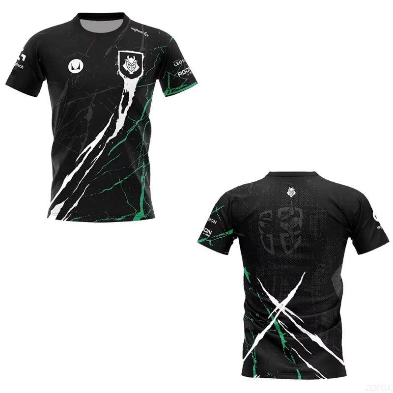 Tricou Nou de Vară G2 Sports Esports Joc Echipă Națională Uniformă Tricou Imprimat 3D Gât Rotund Respirabil Sport Topuri Supradimensionate