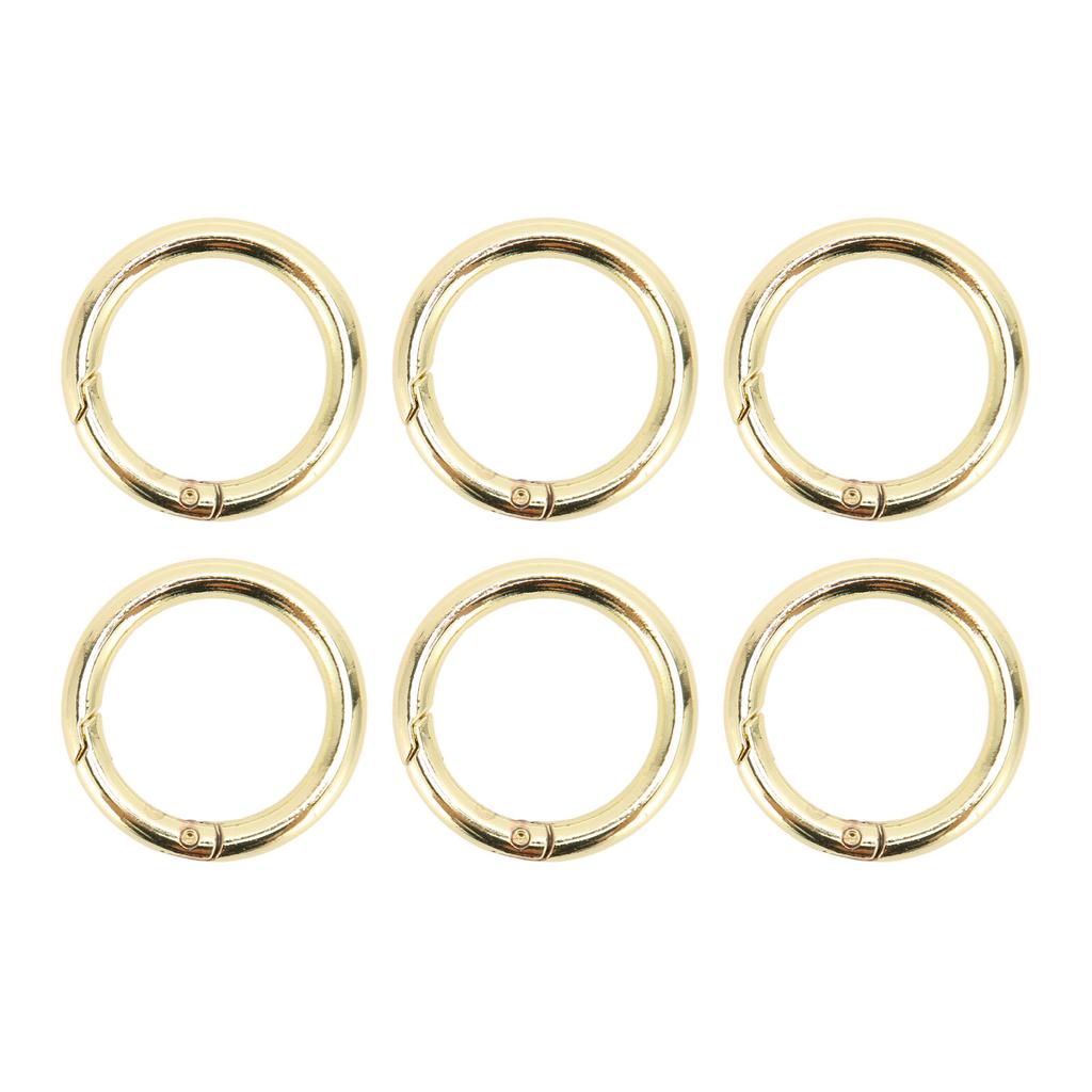 20Pcs Spring O Rings 1.69in Diameter 0.24in Thick Strong Copper Secure Closure Spring Buckles for Purse Bag Jewelry DIY