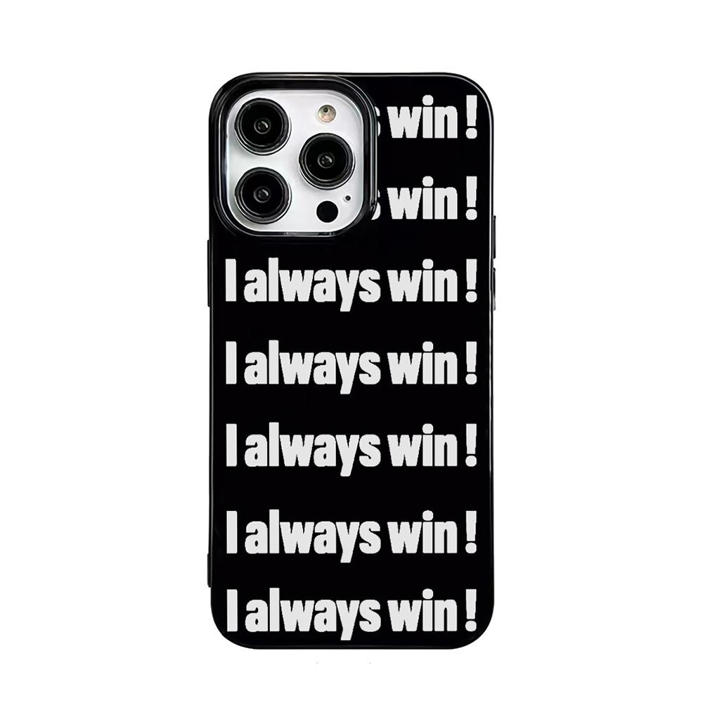 

Luxury Clmj I Always Win Phone Case for iPhone 17 17e 16e 16 15 14 13 12 11 X XS XR XSMAX Air Pro Max Plus Double-layer iPhone 12 ProMax