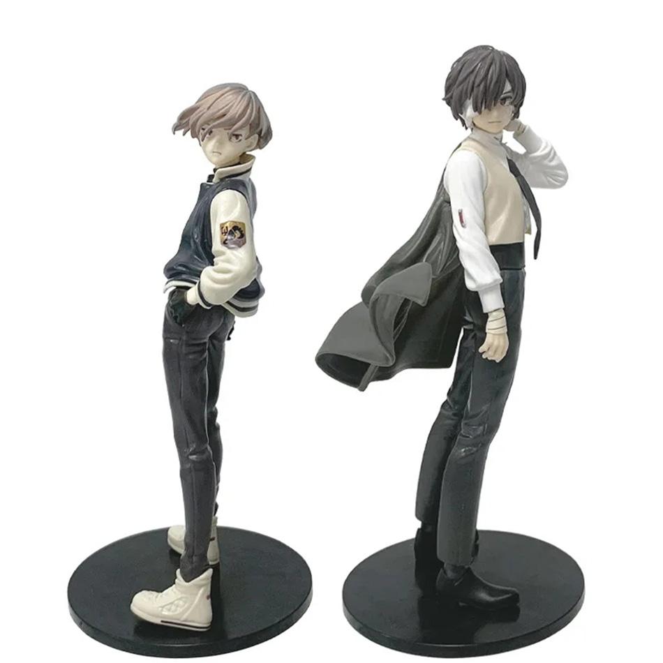 22cm Bungou Stray Dogs Anime Figure Youth Dazai Action Figure Nakahara Chuuya Figurine PVC Collection Model Doll Toys