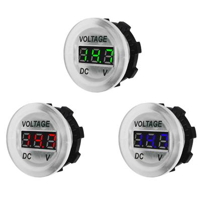 Auto Mini Runde Wasserdichte Voltmeter DC 6-35V Digital Display Spannung Meter LED Panel Digital Voltmeter Tester Display Voltmeter