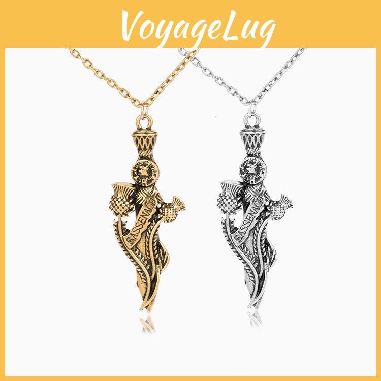 Outlander Sassenach Pendant Necklace With Chain For Anniversary Or Travel Souvenir