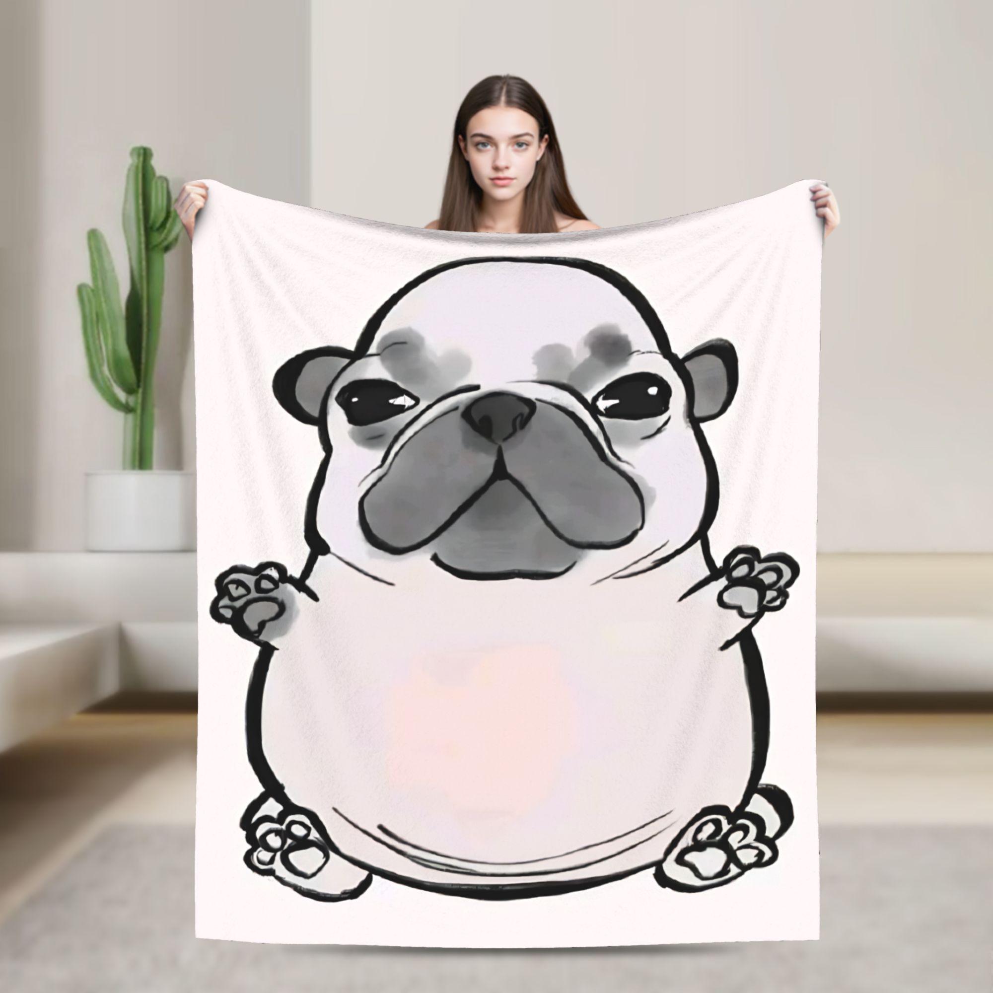 

My Belly Pibble Warm Blanket Decorative Plush Throw Blanket Fluffy Outdoor Flannel Bedspread Sofa Bed Cover 30x40in