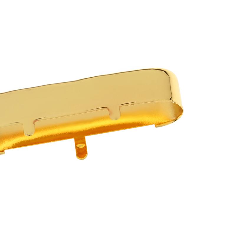 1 Stück Messing-Abdeckung für St Single-Coil Tonabnehmerabdeckung/Deckel/Gehäuse Oben Offen Gitarrenteile 72x20mm Gold/Silber