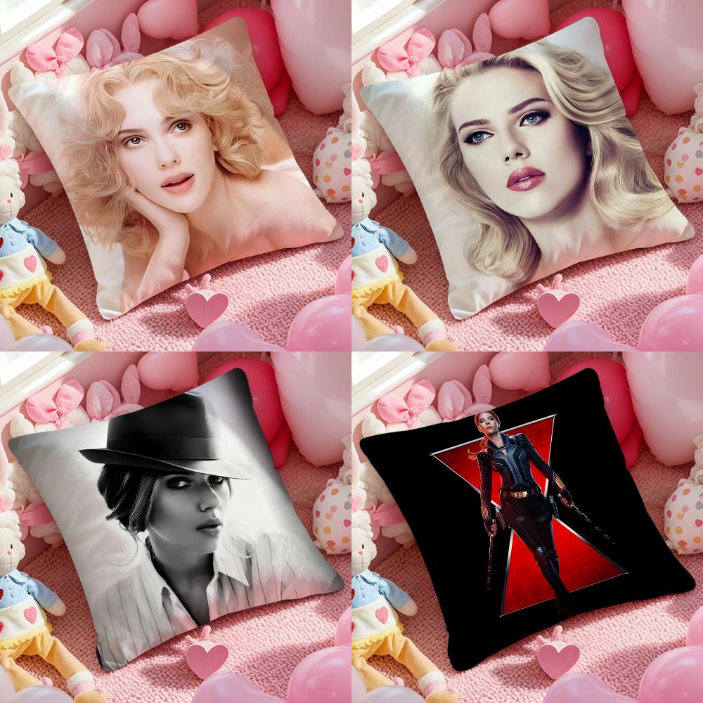 S-Scarlett J-Johansson Kissenbezug mit Aufdruck für Wohnzimmer-Sofakissenbezug & Schlafzimmerdekoration