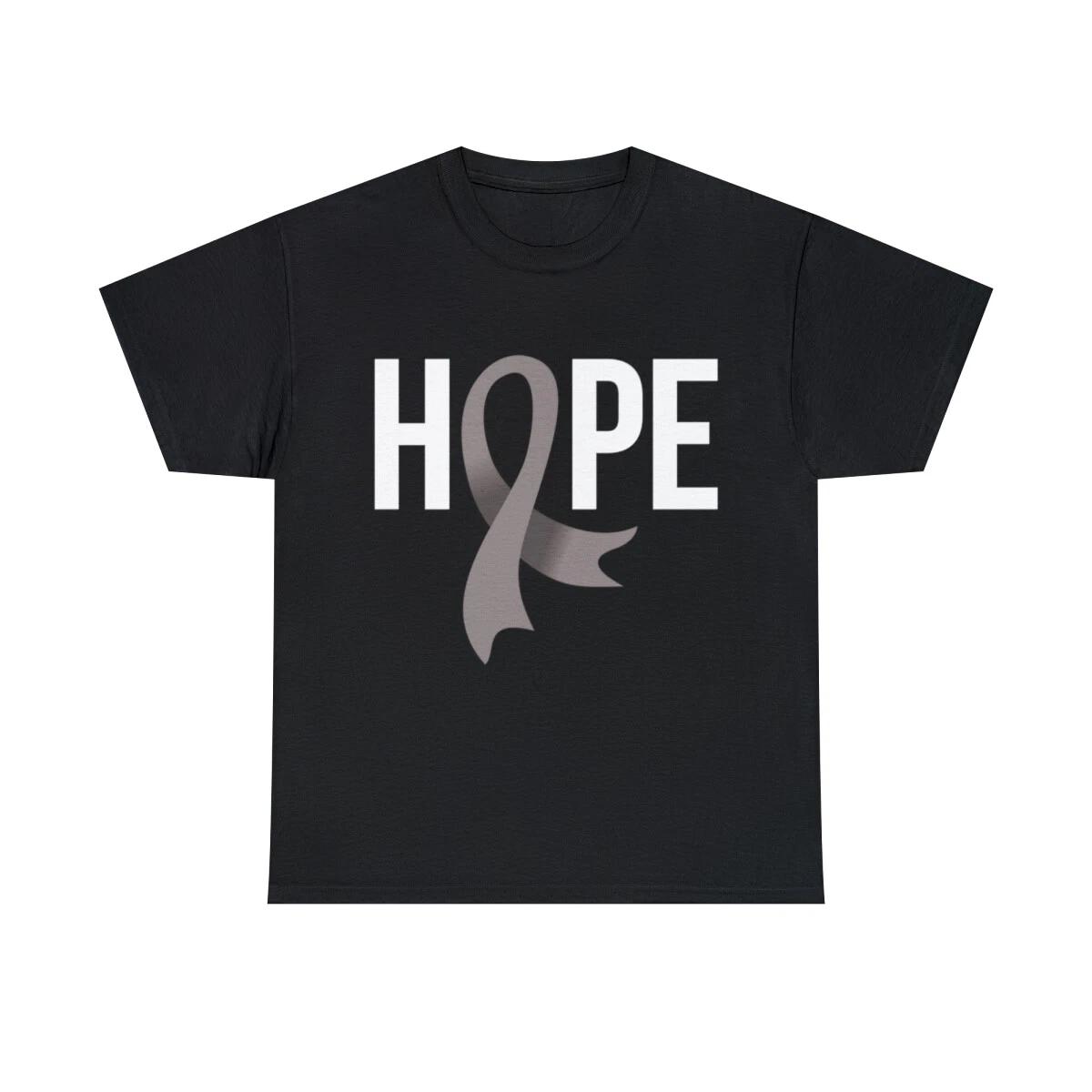 Hope Brain Cancer Graphic Tee Shirt, S-5XL 4XL