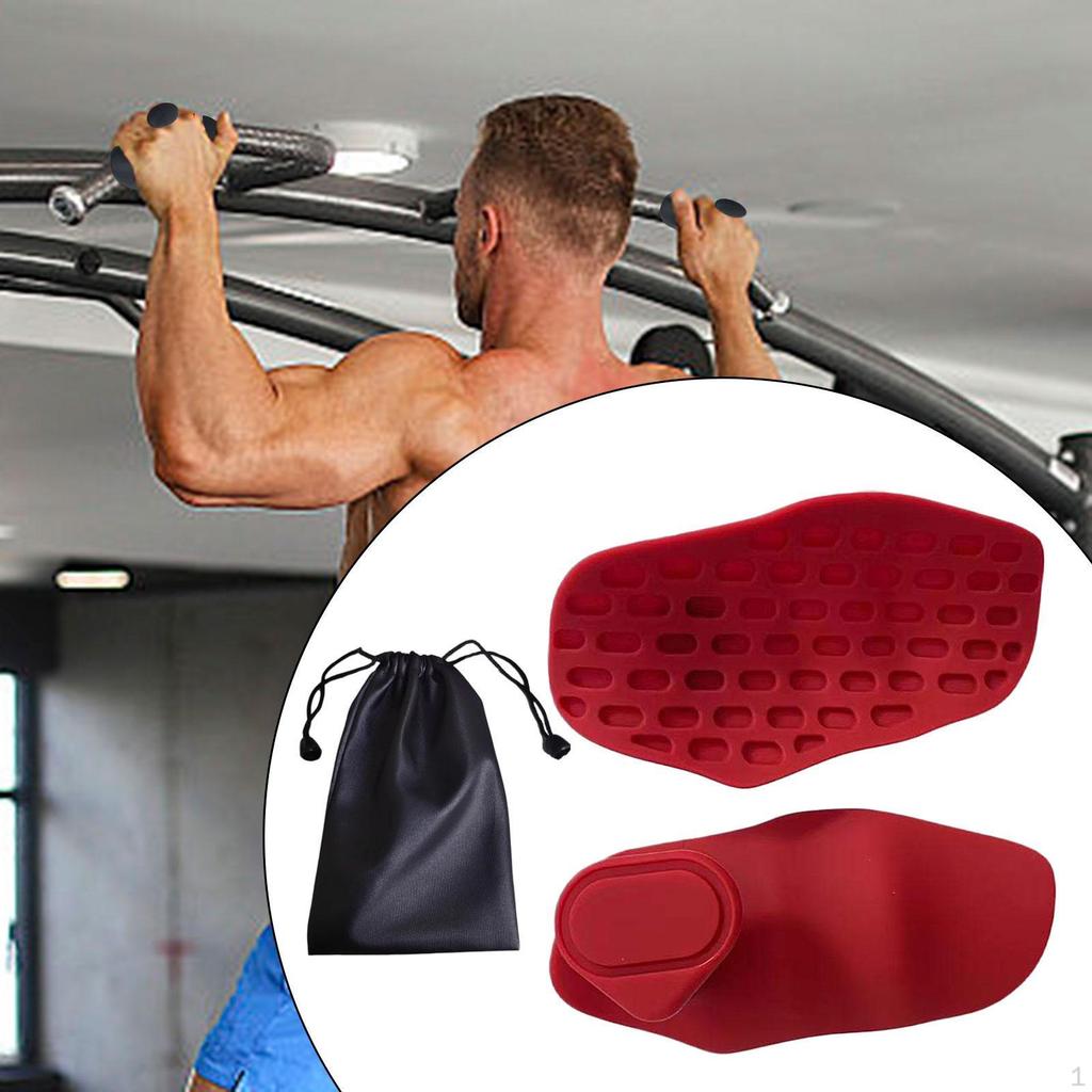 Gym-Griffe für Gewichtheben, fingerlos, robust, für Männer und Frauen, Handflächenschutz, Silikon