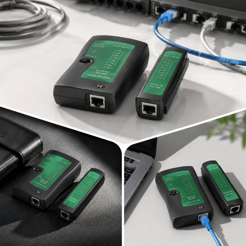 Lightweight RJ45 RJ11 Wire Test Tool Compact Design Ethernet Cable Tester Home Use