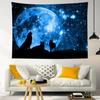 Under The Moon Wolf Pack Printed Tapestry Hippie Wall Hanging Cloth Bohemian Mandala Home Decoration Ideal Unique Gift Creativit