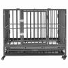 VidaXL Cage pour chiens avec roues Acier 92x62x76 cm