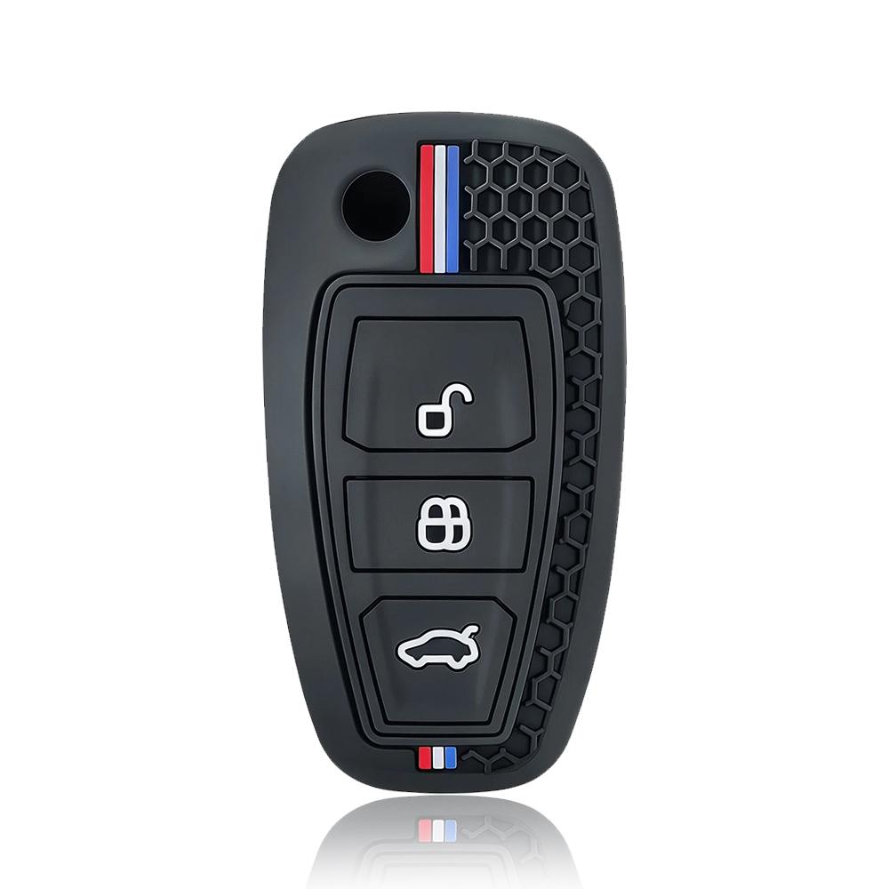 

3 Button Silicone Car Remote Key Fob Cover Case For Ford Ranger C-Max S-Max Focus Mk3 Galaxy Mondeo Transit Tourneo Custom
