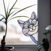 Cat Peeping Glass Window Self-Adhesive Stickers, Waterproof Moisture-Proof Glass Film, Bedroom Living Room Car Window Decoration