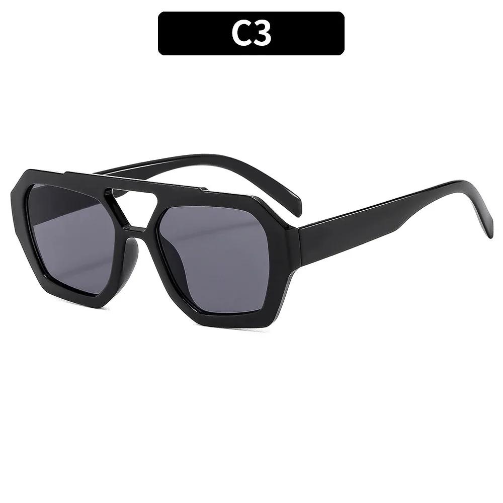 Retro Double Bridges Solbriller for kvinner Stor innfatning Leopard Brun Gradient Eyewear Mote Luksus Designer Solbriller Herre Solbriller