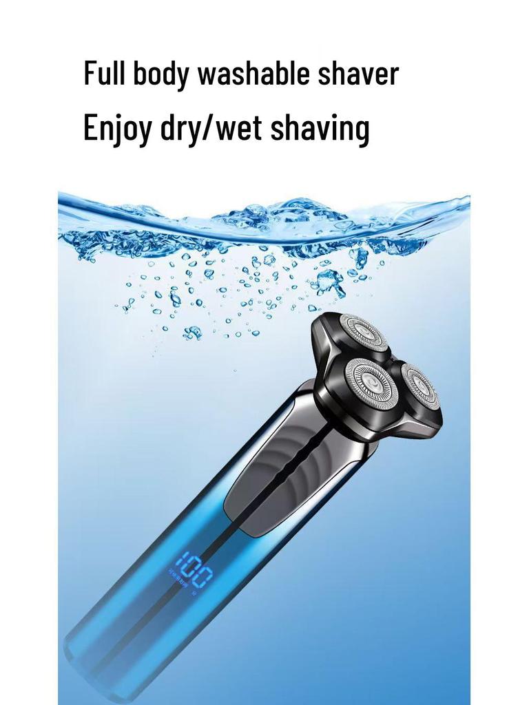 New Fully-Automatic Smart Digital Display Multi-Functional Electric Razor, 1998 Shaver, Body-Washable, Magnetic Suction