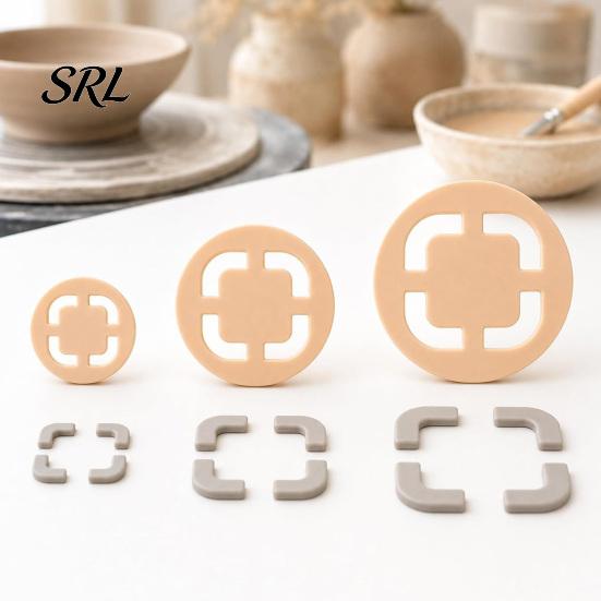 Ceramic Cup Foot Shaper 3Pcs Pottery Ring Shaping Tool Set, Base Trimming Template, Clay Aid for Mugs Cups, 4/6/8cm Geometric Wheel Throwing