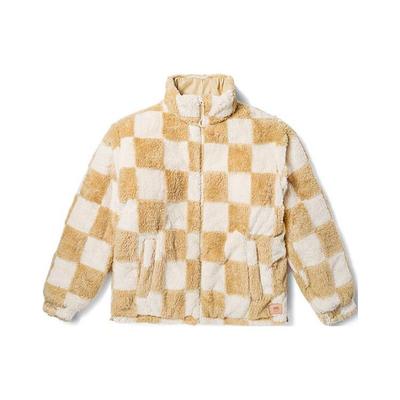 Checkerboard Stand Collar Warm Reversible Jacket Women Jacket Off-White VN000F8YDJR