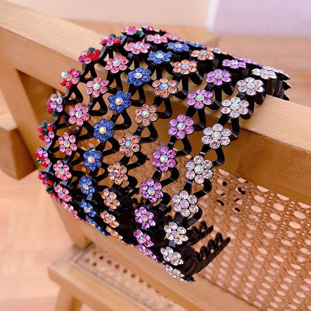 Women Fashion Jewelry Headwear Bangs Clip Hair Accessories Headband Rhinestone Hair Hoop