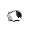 S925 Sterling Silver Matte Frog Ring - Adjustable, Three-Dimensional Design for Women