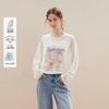 INMAN Women's Lyocell Wool Blend Casual Printed Long Sleeve T-Shirt