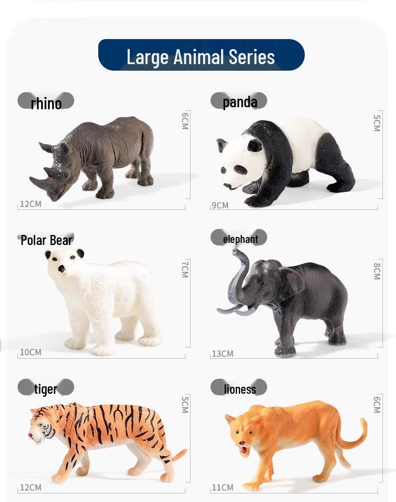 Playhouse Simulation Animal Model Toys for Early Education, Ages 1-3+ - Ideal Birthday Gift for Boys and Girls.