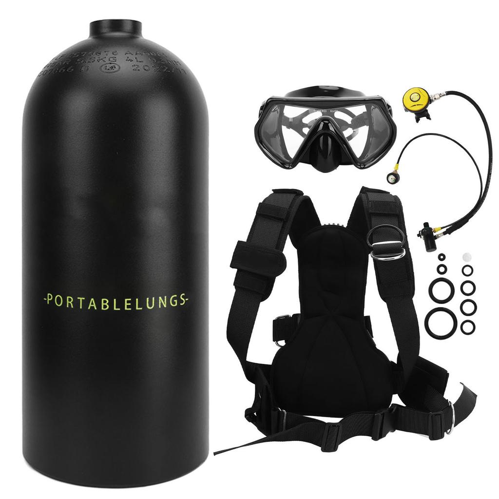 Scuba Tank Kit 3L Portable 30 To 50 Minutes Breathing Mini Oxygen Cylinder for Underwater Exploration Rescue