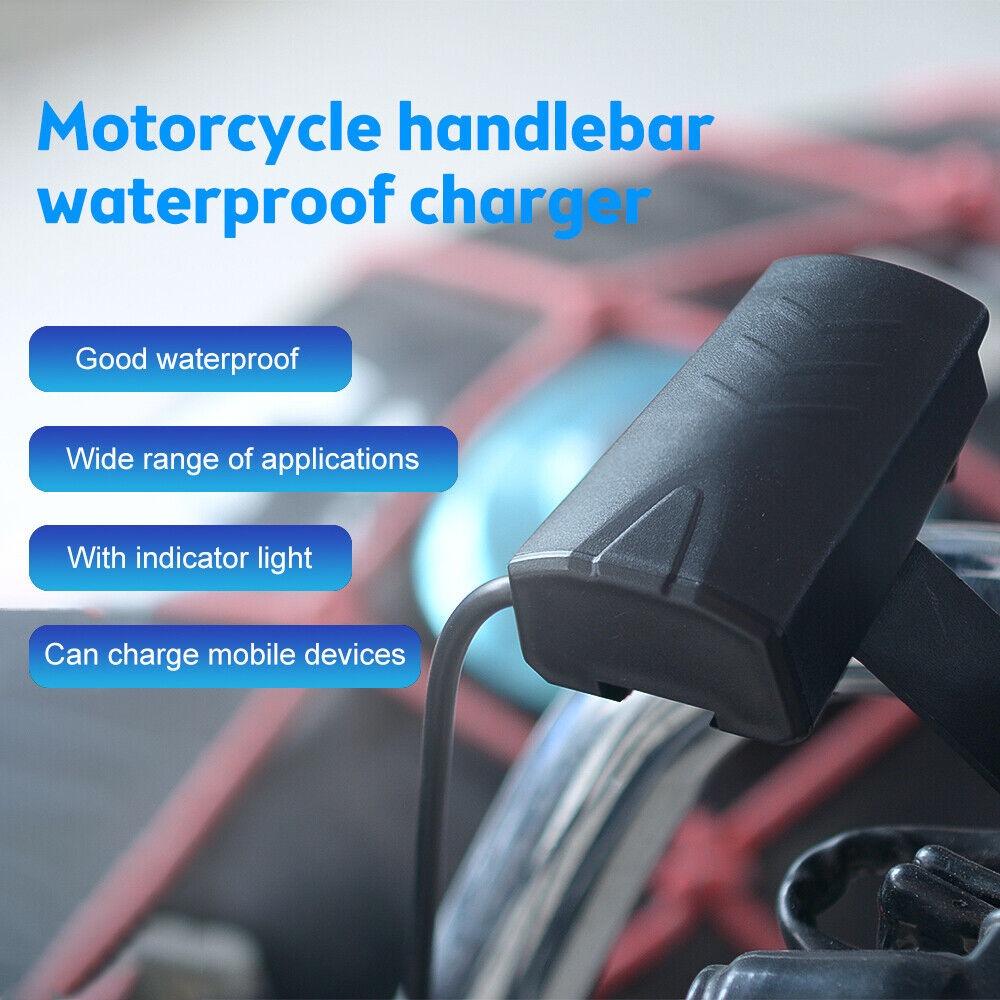 Motorrad Lenker Rückspiegel Halterung USB Telefon Ladegerät Wasserdicht