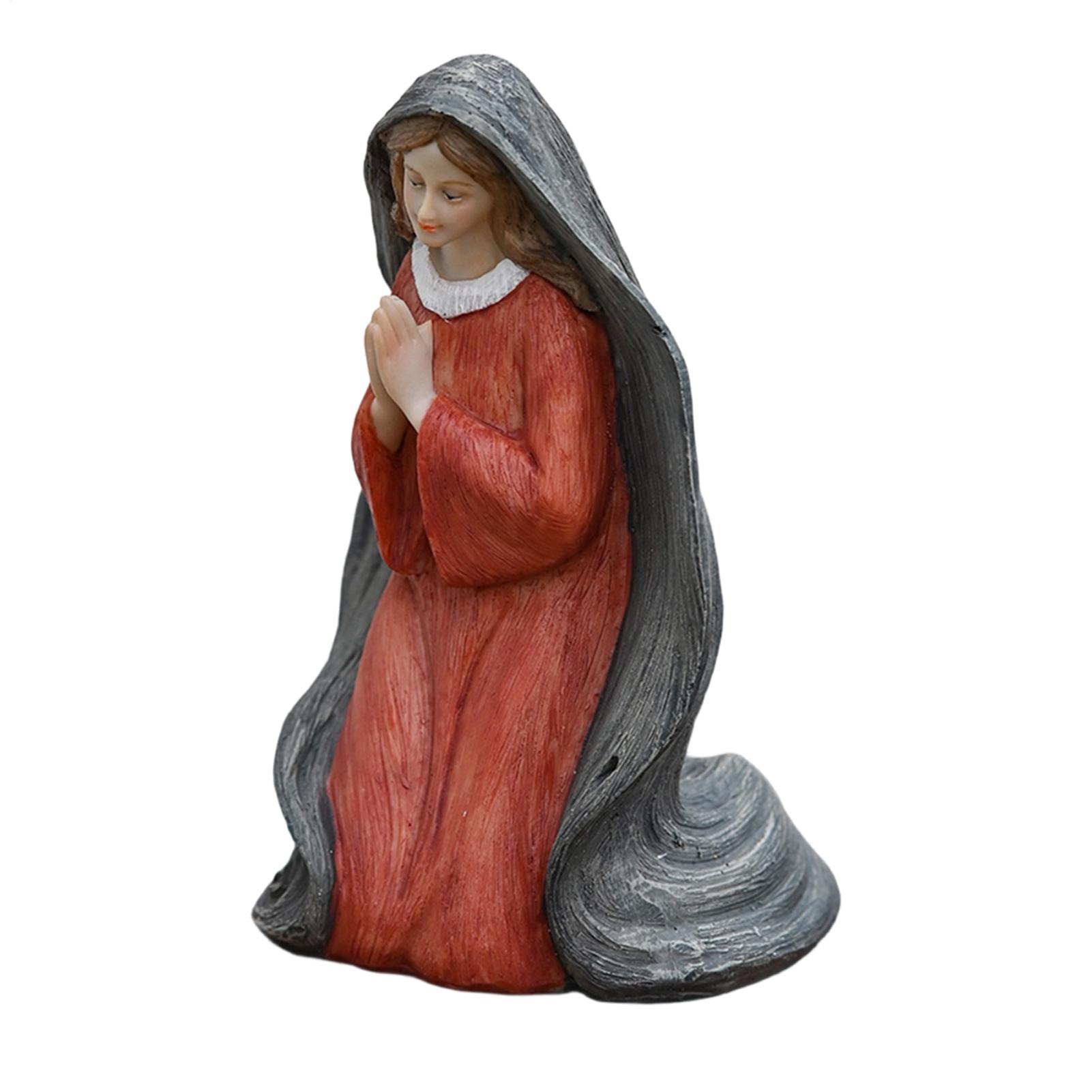 Blessed Virgin Mary Prayer Statues 6.1-inch Blessed Mother Statues Religious Ornament Catholic Virgin Mary Cloak Design Statue CN