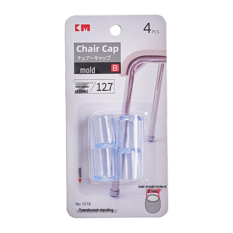 Transparente Rutschfeste Verschleißfeste Stuhl- und Tischbeinpolster, Weiche PVC Stumme Fußkappen, Mehrere Größen, 4er-Set