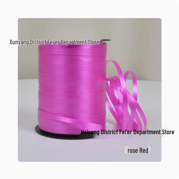 Balloon Accessories: 500-Yard Embossed Colored Ribbon, Metallic Balloon String, and Tying String.