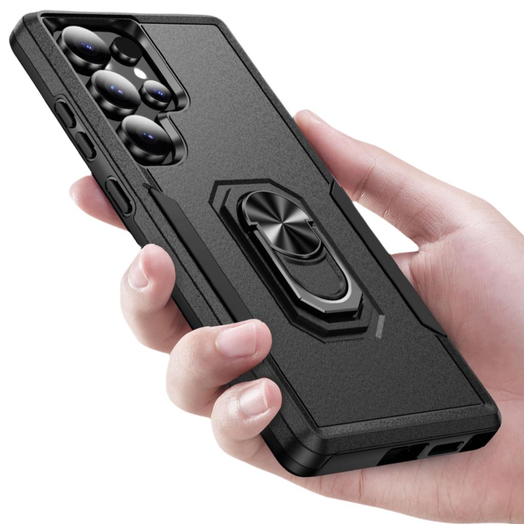 Shock Proof Kickstand Ring Case for Samsung Galaxy S25 Ultra S24 Plus FE 5G Back Cover for Samsung S25
