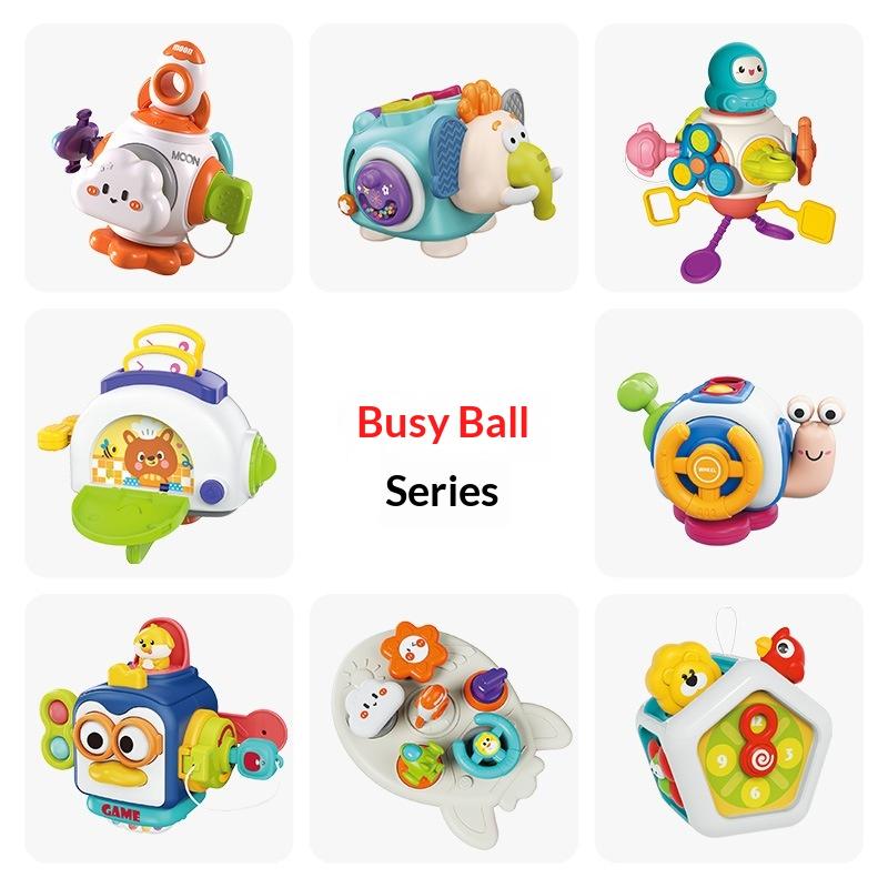 [J] 6 In 1 Busy Cube Baby Sensory Busy Ball Travel Toy Montessori Tactile Training Educational Toys
