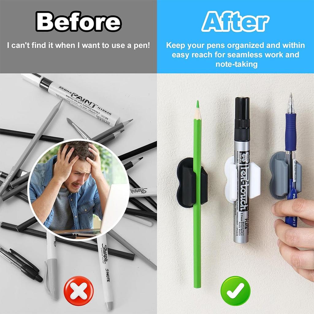 Silikon Stifthalter Clips Klebende Bleistifthalter für Klassenzimmer Schreibtisch Organizer Zubehör Stifthalter Klebend