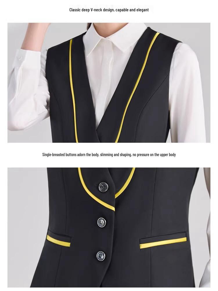 2026 Women's Professional Vest Suit - Spring/Summer New Style: Elegant Receptionist & Flight Attendant Workwear