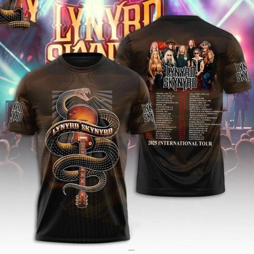 Lynyrd Skynyrd 2026 International Tour Limited Edition 3D T-Shirt M