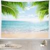 Tropical Summer Beach Tapestry Wall Hanging Tropical Beach Tapestries Seaside Coconut Tree Tapestry Home Decorations Bedroom