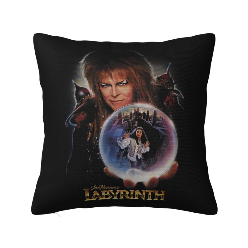 Custom Labyrinths Jareth Pillow Case Bedroom Decoration Cute Fantasy Film Cushion Decoration Salon Square Pillowcase
