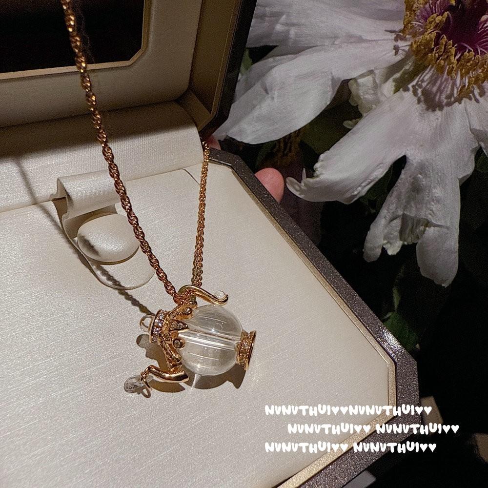Jewelry, Vintage Handlebar Pot Crystal Dot Diamond Teapot Necklace Vintage Brushed Croissant Necklace
