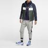 Nike Sport Casual Stand Collar Warm-Up Cotton Jacket Men Outerwear Blue Green BV4686-451