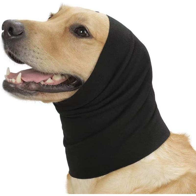 Pet grooming earmuffs - noise-proof soothing ear cover - soft and elastic headgear for cats and dogs - ear cap headwear scarf
