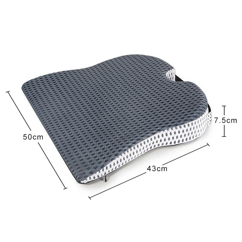 Breathable Memory Foam Seat Cushion, Rebound Wedge Pad for Car or Office Chair.