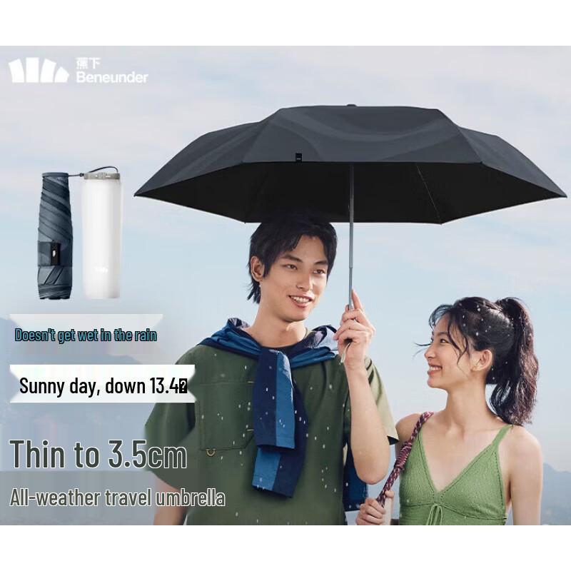 Beneunder Quick-Dry UV Protection Electric Triple-Fold Umbrella