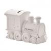 Bambino White Resin Money Box - Train