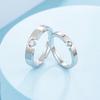 Couple Ring Japanese and Korean Simple Classic Imitation Mosang Diamond Ring for Valentine's Day Gift Opening Ring